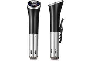 Cuiseur Sous Vide, Wancle Cuisson Sous Vide 1100W IPX7 Imperméable Thermoplongeur Sous vide Avec fonction de réservation, facile à stocker