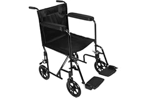 XIAOLONG All AID Lightweight Transit Comfortable Portable Folding Travel Wheelchair with Brakes