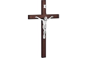 PZJOALN Croce in legno, crocifisso, croce da parete moderna, Natale, comunione, battesimo, 20 cm*11,5 cm
