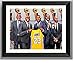Produktbild ASENER Los Angeles Lakers Lebron James No. 23 Trikot Wall Art Decor Autograph Fotorahmen Gehören Skyhook Jabbar, Magic Johnson, Shark O'Neal, Kobe Bryant,10Inch