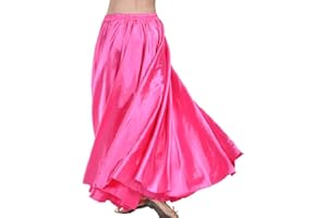 Wuchieal Bauchtanz Satin Rock Professionelle Tänzer Glänzender Schwingen Tanz Rock