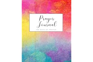 Prayer journal - 100 days of prayer: Watercolor cover devotional diary for women of God - Daily worship & doodling notebook
