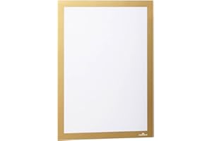 Durable 487230 Marco informativo Duraframe (A4, autoadhesivo con cierre magnético) 2 unidades, oro