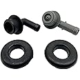 HYXUAN 53013360AA PCV CCV VENT VALVE ELBOW & GROMMET SET PCV CCV 2x Vent Valve Elbows and 2x Grommets compatible for J-eep Grand Cherokee 4.0L 2000 2001 2002 2003 2004
