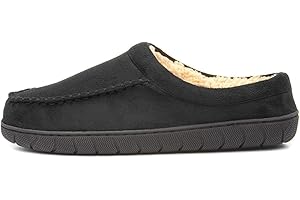 The Slipper Company Mens Black Mule Slipper