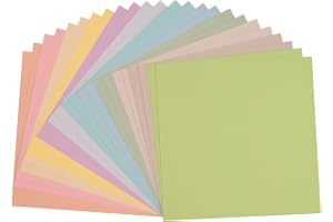 Florence Grov kartong – 30,5 x 30,5 cm – pastell – 24 ark – 216 g/m² – för scrapbooking, carteri, perforering och bröllop