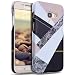 Produktbild GrandEver Samsung Galaxy A3 2017 Hartschale Marmor Hülle Marble Case Hardcase Bunt Stein Malerei Muster Schutzhülle Spleiß Stil Naht Farben Handyhülle Hartcase Hartplastik Design Tasche Schutz Etui Protective Smart Cover Telefonkasten Schlank Dünn Abdeckung Hard Backcover