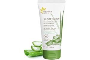 Fleurance Nature- Gel Aloe Vera 96% Pur Bio - 150ml- cosmetique certifié Bio Cosmos Ecocert- Gel aloe vera hydratant, reparateur, apaisant - Soin visage et corps Bio-fabriqué en France- 242024