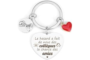 ZKIUOA Cadeau Collegue Porte Clef Collègue Cadeau Départ Collègue Cadeau Collegue De Travail Femme Cadeau Meilleur Amie Cadeau Pour Une Amie Cadeau Depart Collegue De Travail Porte-clés Collègues