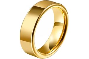 Whoiy volframring par, förlovningsringar guld 4MM/6MM/8mm enkelt och enkelt modesmycke bröllopsringar polerade partnerringar