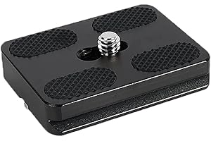 DEYOT PU50 Camera Quick Release Plate Made of Solid Aluminium for 1/4 Inch Camera Screw Compatible with AS Standard, such as ARCA-Swiss/Kirk/Wimberley/Markins/Benro/Sirui etc. Quick Release Plate