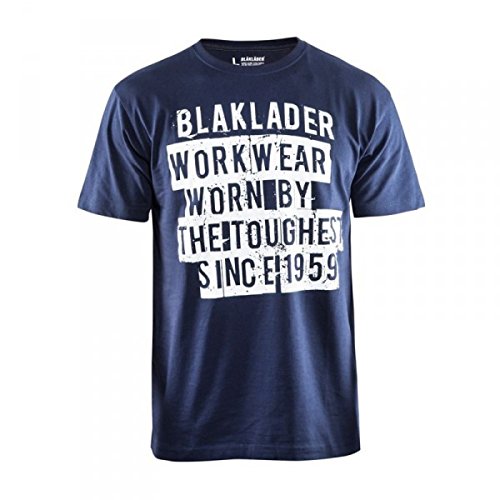 Blakläder 915910428810 X L Größe X-Large-Shirt – Navy Blau/Weiß