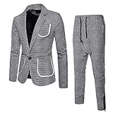 Trajes chaqueta de un solo botón, estilo Casual, para hombre