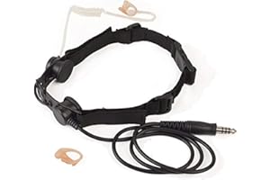 ZTAC】Z Tactical ThroatMic Auriculares tácticos Auriculares tácticos Bodyguard Francotirador Garganta micrófono Tubo auricularesNATO BK