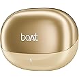 boAt Airdopes 301 TWS Earbuds w/ 75 hrs Playtime, Quad Mics with ENx, ASAP Charge, IWP Tech, Beast Mode with 50ms Low Latency, 10mm Drivers, Bluetooth v5.3 & IPX5 Resistance(Sunset Blush)