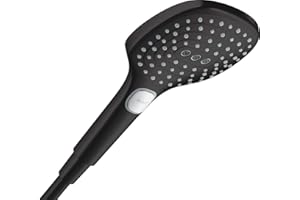 Hansgrohe Raindance Select E Ducha de mano 120 3 tipos de chorro, negro mate, 26520670