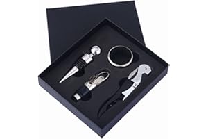 CTFOREST 4 Stück Manueller Weinöffner Zubehör Set, Weinöffner Set, Weinflaschenverschluss Set, Geeignet zum Manuellen Öffnen von Rotwein und Bier