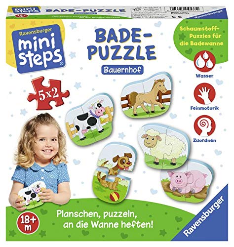Preisvergleich Produktbild Badepuzzle Bauernhof: Ab 18 Monaten (ministeps Spiele)