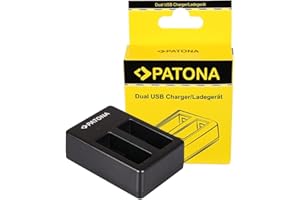 BAXXTAR Patona USB Dual Chargeur pour Akku GoPro Hero5 Hero6 Hero7 Hero 5 Hero 6 Hero 7 Black AABAT-001