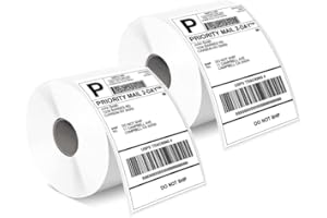 Phomemo Etiquetas 4x6 1000 etiquetas/rollo, etiquetas de envío compatibles con MUNBYN, Phomemo, Polono, etiquetas térmicas sin BPA, etiquetas térmicas autoadhesivas para DHL, UPS, DPD-100 x 150 mm