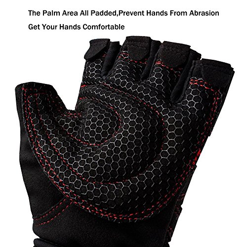 Senston Fitness Handschuhe Trainingshandschuhe mit Handgelenkstütze Grips für Frauen Männer Women Men - 3