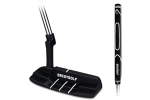 Crestgolf Putter da Golf da 35 Pollici in Acciaio Inossidabile con Inserto da Golf, Putter da Golf per destrimani da Uomo (Nero) Putter da Uomo Rio