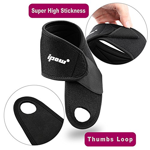 Ipow [1 Paar] Wrist Wraps verstellbare Handgelenkstütze | Handgelenkbandage | Handgelenkschoner zur wirkungsvollen Unterstützung und Entlastung für Alltag Fitness und Kraftsport - 5
