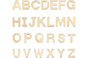 Beebeecraft 1 Caja 3 Juegos 78 Piezas de Dijes de Letras Doradas 304 dijes de Letras de Acero Inoxidable Colgantes de Letras Mayúsculas de la A A la Z para Hacer Joyas Suministros para Collares