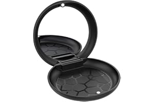 ARGOMAX - Upgrated Retainer Mouth Guards Travel Case with Mirror Inside - Black