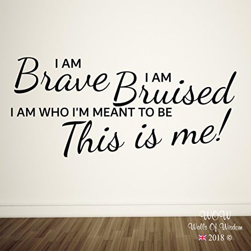 THe Greatest Showman Inspired Wall Sticker This is Me - Art Vinyl Decal Transfer, Childrens Bedroom, Free Applicator, Easy to Apply (90 x 54cm, Black)