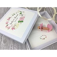 Geldgeschenk zur Hochzeit PERSONALISIERT Blumenkranz Rosa