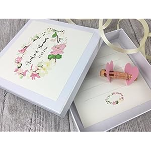 Geldgeschenk zur Hochzeit PERSONALISIERT Blumenkranz Rosa
