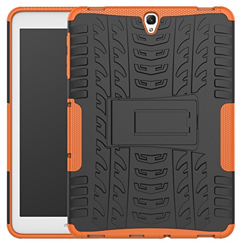 Galaxy Tab S3 9.7 Inch Stand Hülle DWaybox Hybrid Rugged Heavy Duty Hard Back Hülle Schutzhülle mit Kickstand für Samsung Galaxy Tab S3 9.7 Inch 2017 SM-T820 / T825 (Orange)