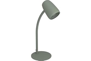 EGLO lampa stołowa Carlo, lampka nocna z elastycznym ramieniem oprawa na biurko oprawa metalu w kolorze zielonym E14