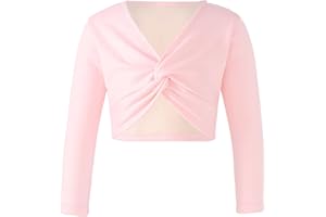 CHICTRY Boléro Enfant Fille Haut de Danse Classique Cache-Coeur de Ballet Blouson Manches Longues Gilet Cardigan Veste Manteau de Fête Cérémonie Mariage 2-12 Ans