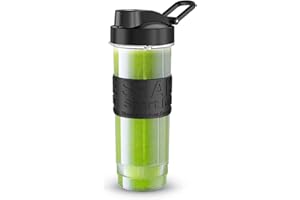 WAWORIO Smoothie Flaschen, Mixer Smoothie Maker Trinkflasche/Tritan flasche/Wasserflasche 570ml BPA-frei für Sport Mini Mixer Shake Smoothie Maker