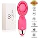Louviva Vibrator: Klitoris und G Punkt Stimulation - 10 Frequenzschwigung - Starke Klitorisstimulator - Medizinisches Silikon - 100% Wasserdicht - Elektrische handgehalten USB-Auflade(rosa)