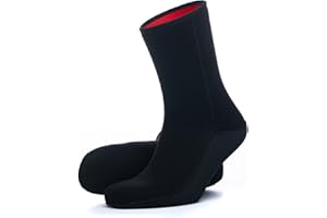 C Skins 2023 Legend 4mm Thermal Neoprene Wetsuit Socks - Black - Glued and Blindstitched Seams - Reinforced kevlar sole -