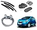 Auto Pearl Premium Quality Car Accessories Combo of Car Rain Wind Door Visor Side Window Deflector. & Full Steel Towing Tow Cable 2000kgs 6mm Heavy Duty 4Mtr. & Premium Quality Car Auto Window Side Chipkoo Sunshade Curtains Black Set of 5 Pcs. RS.1866.00