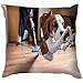 Produktbild beautiful& Very Terrible Vacuum Cleaner Focus On Animals Wildlife Dog Throw Pillows Covers Accent Home Sofa Cushion Cover Pillowcase Gift Decorative 18X18 Inch