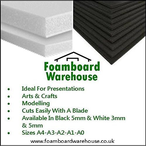 A1 Black Foamboard 5mm 594 x 840mm (Single Sheet)