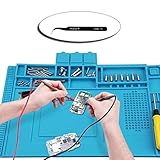 [Multifuncional] Para facilitar el trabajo de reparación, la alfombrilla agrega una regla de escala incorporada (0 ~ 36 cm), 124 tornillos de posición, clasifica chips IC y piezas pequeñas, lo que mejora su eficiencia de trabajo y hace que la plataforma de mantenimiento sea más limpia ordenado.