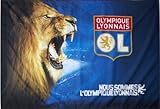 Digni Drapeau Olympique Lyonnais Lion Rugissant - 100 x 140 cm Sticker Gratuit