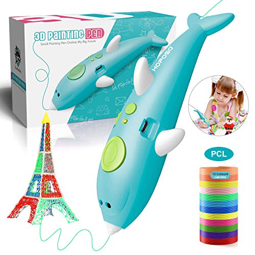 Pluma 3D Lápiz 3D 1,75mm Filamento para Impresion 3D Regalo para Niños y Adultos 3D Pluma Inteligente Pen Baja Temperatur Boligrafo 3D con Pantalla LCD Inteligente Graffiti pen Pluma de impresión 3D