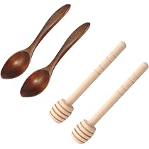 Cucchiaio Del Legno Naturale Del Miele Forse Un Ginepro, Mescolatore Cucchiaio Del Legno Naturale Del Miele Forse Un Ginepro, Mescolatore