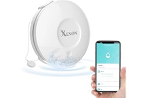 USEELINK Smart Leck-Detektor, WiFi-Wasser-Detektor, Wasser-Sensor Alarm Flut-Detektor mit Anwendung Benachrichtigung und 100dB akustischen Alarm, Wasser-Alarm batteriebetrieben (Batterien enthalten)