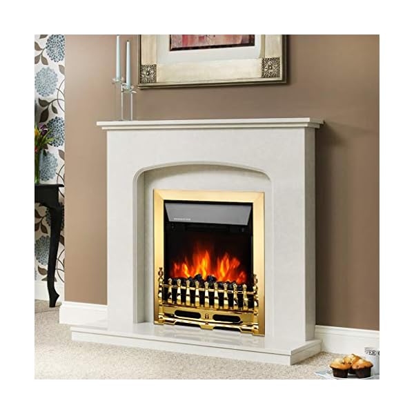 Finether 2000W Freestanding Fireplace Electric Fires/Stove Heater with Detachable Grate/Real Coal and Realistic Flame Effect - Image 9