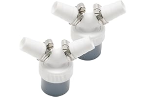 Hoypeyfiy 2 Stück Abfluss Waschmaschine Doppelanschluss, Waschmaschine Abfluss Adapter Y-Adapter für Geschirrspüler, 18-24 mm und Abgang 40mm Rohr mit Schlauchschelle