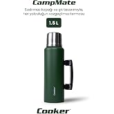 Cooker CampMate 1.5 L Paslanmaz &Ccedil;elik Termos, Yeşil