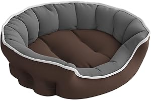 ITALIAN BED LINEN Sogni e capricci Cuccia Pets Cama alcochada Enjoy para perros y gatos, marròn/gris, 59X53X18CM, poliéster